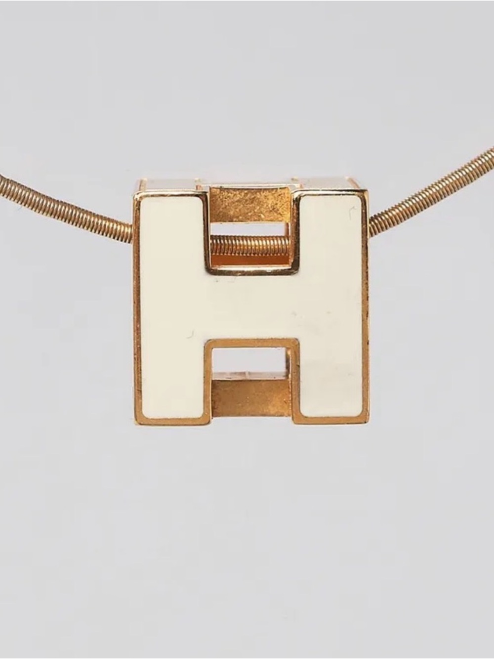 Hermès Cage d’H (also known as the "H Cube") pendant necklace